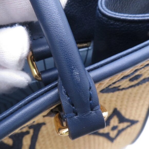 LOUIS VUITTON Onthego Size MM Monogram・Raffia Blue M57723 - Picture 9 of 16